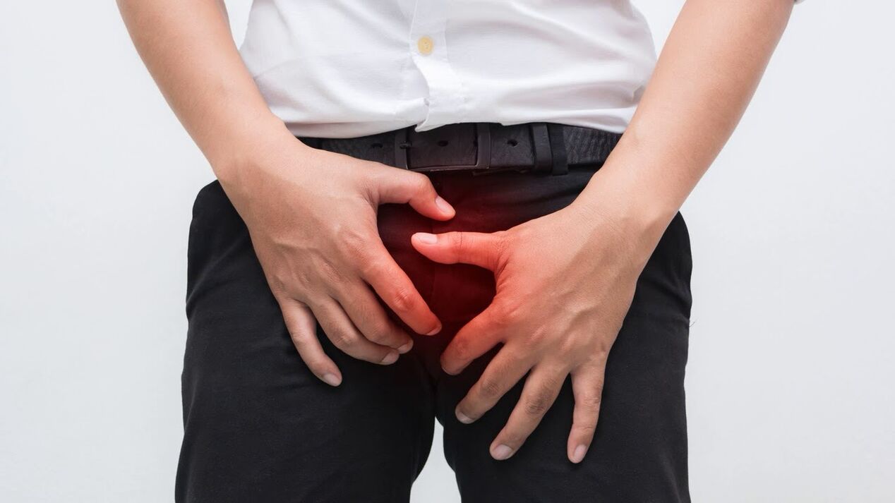 Pain in the groin area as a symptom of prostatitis