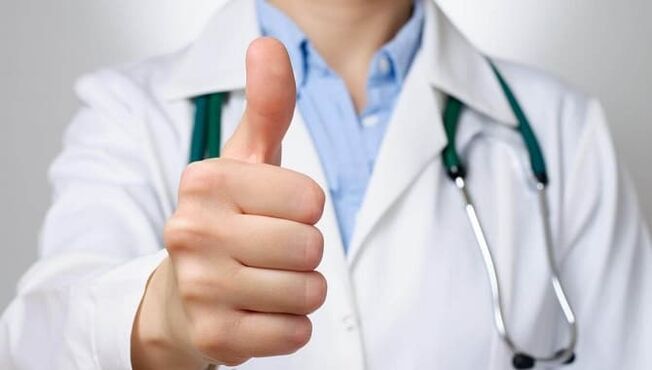 The doctor is satisfied with the treatment with prostatitis medication